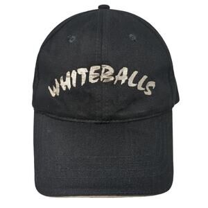 Whiteballs Slideback Baseball Cap Black One Size Adjustable 6 Panel Zkapz